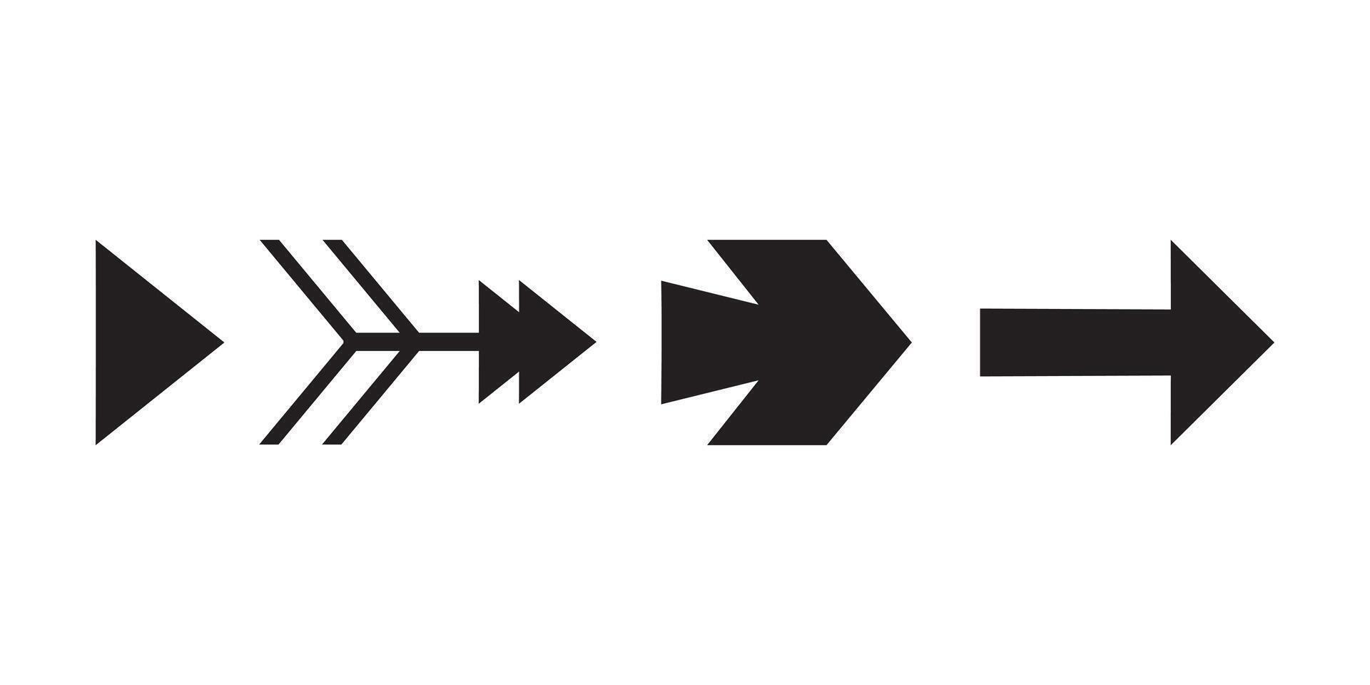 Set arrow icon. Collection different arrows sign vector