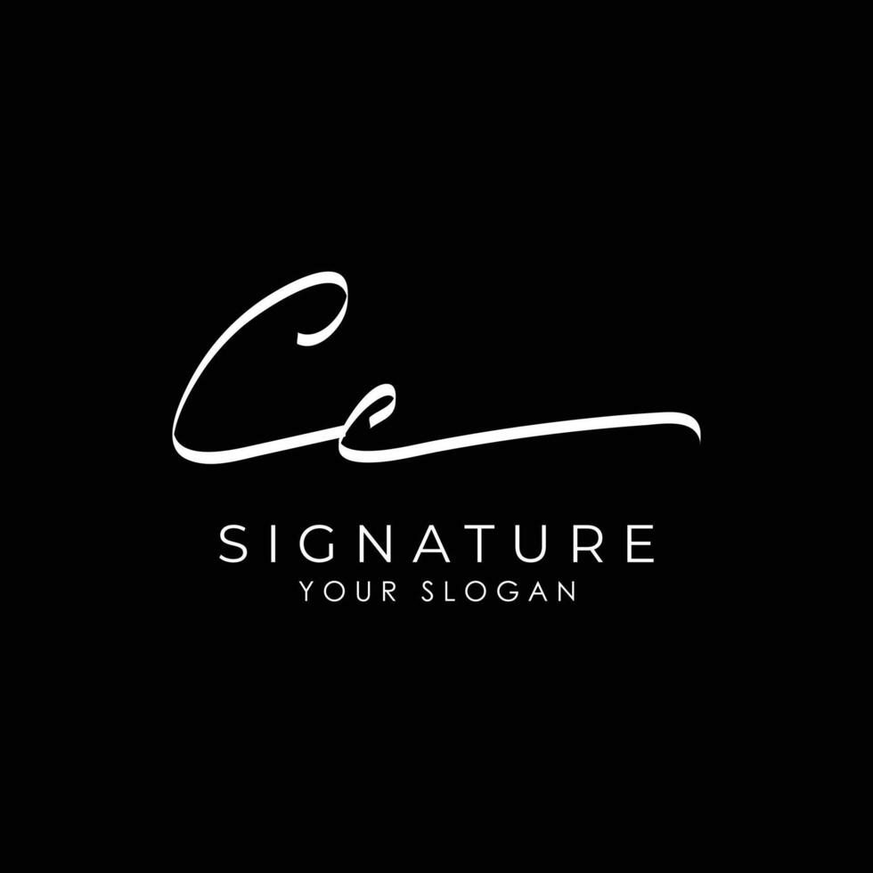CC Initial Signature Logo. Elegant and Minimalist Monogram Design vector