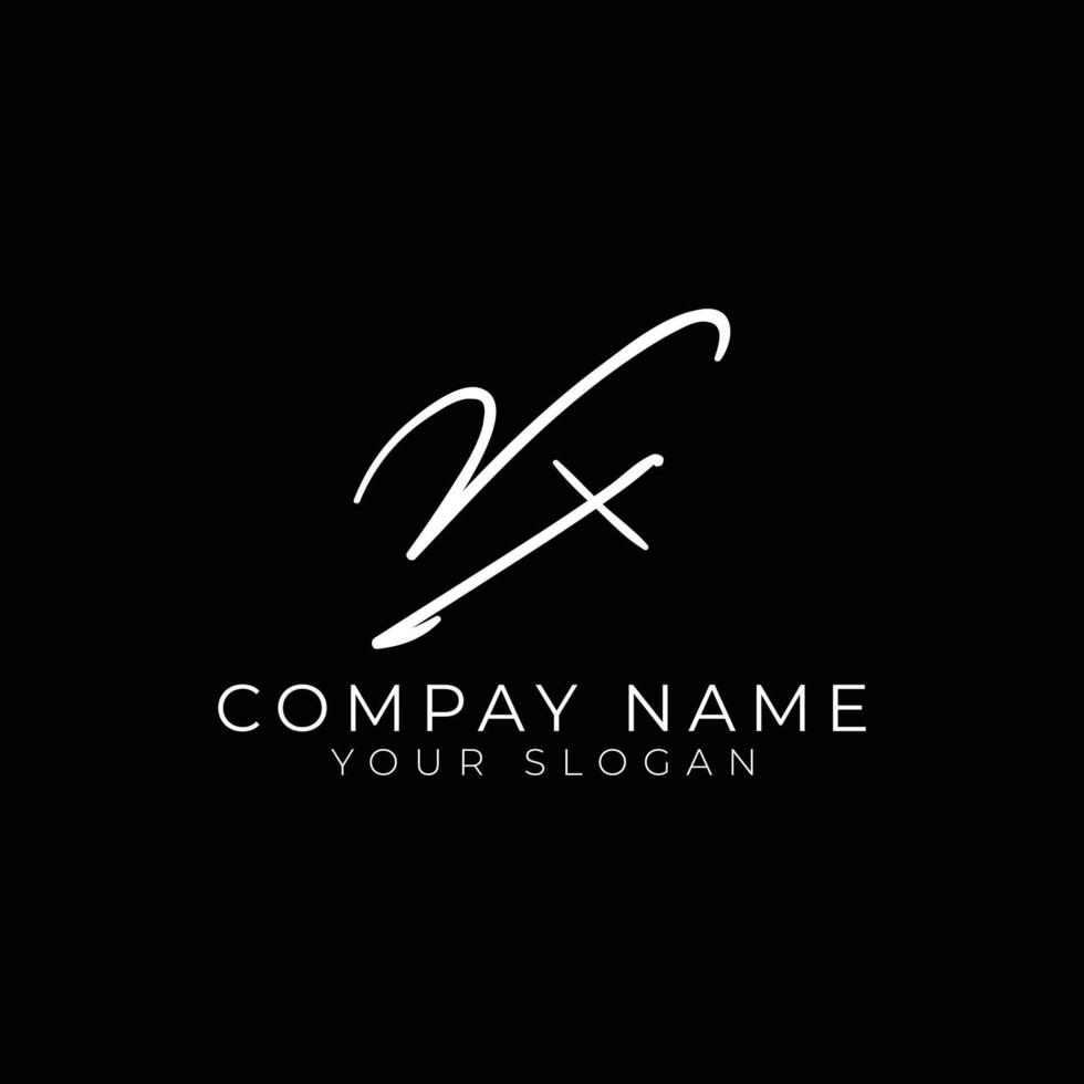 Handwritten Signature logo for Initial Letter VX vector