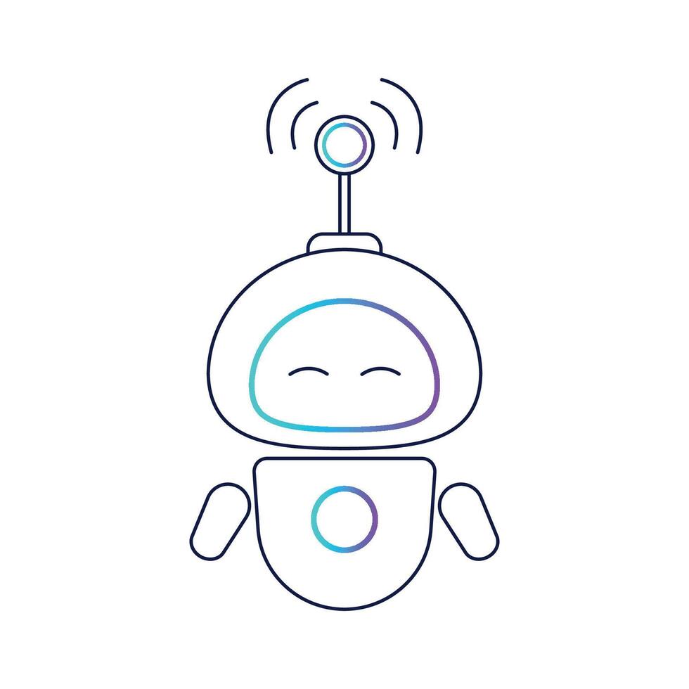 icon, robot logo. Chat bot. Robot virtual assistance. vector