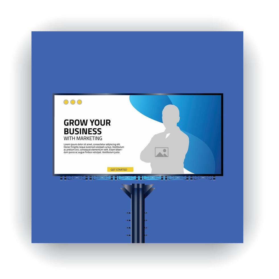 Business bill board design with promotional information for business marketing vector
