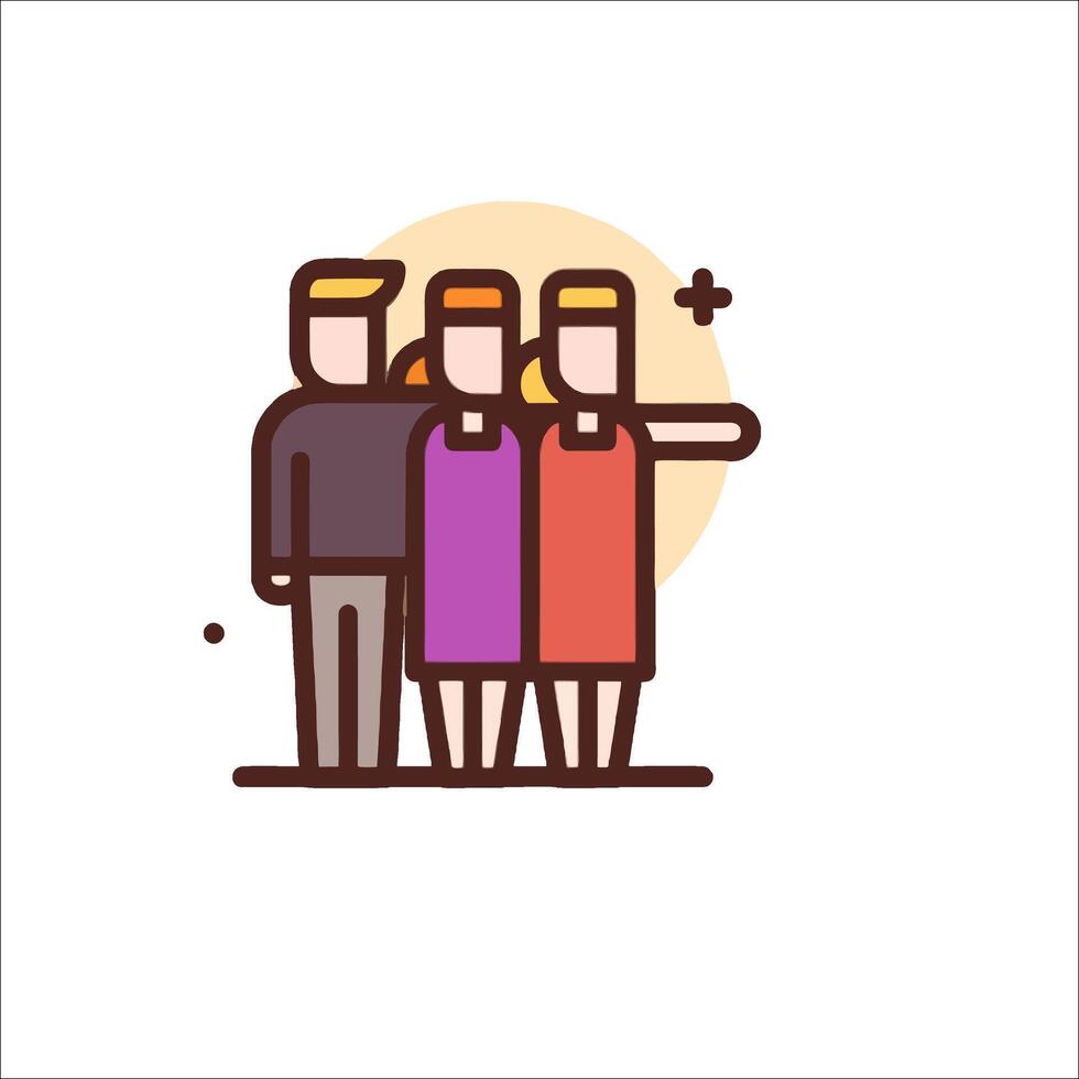 People with a family icon vector