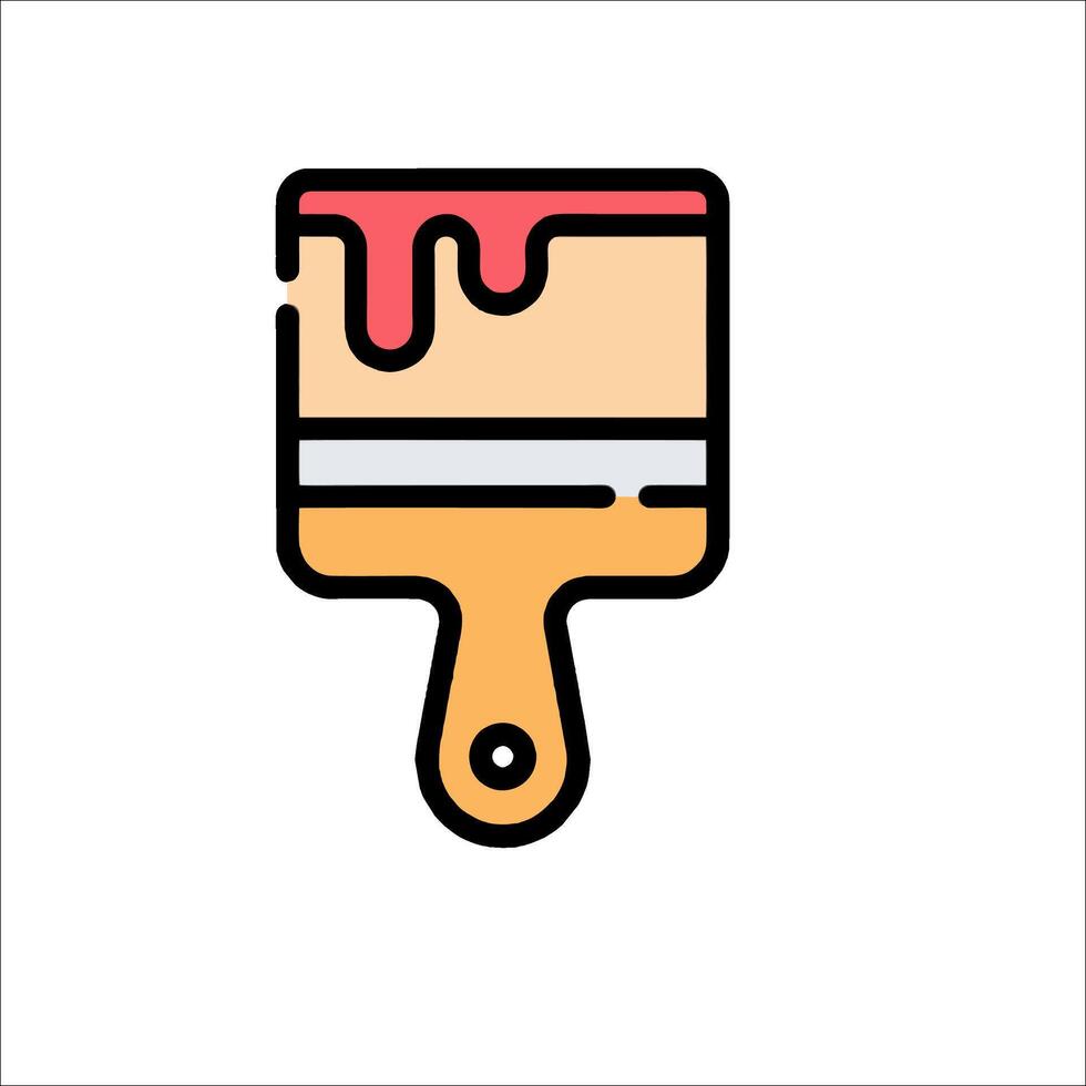 A paint brush icon on a white background vector