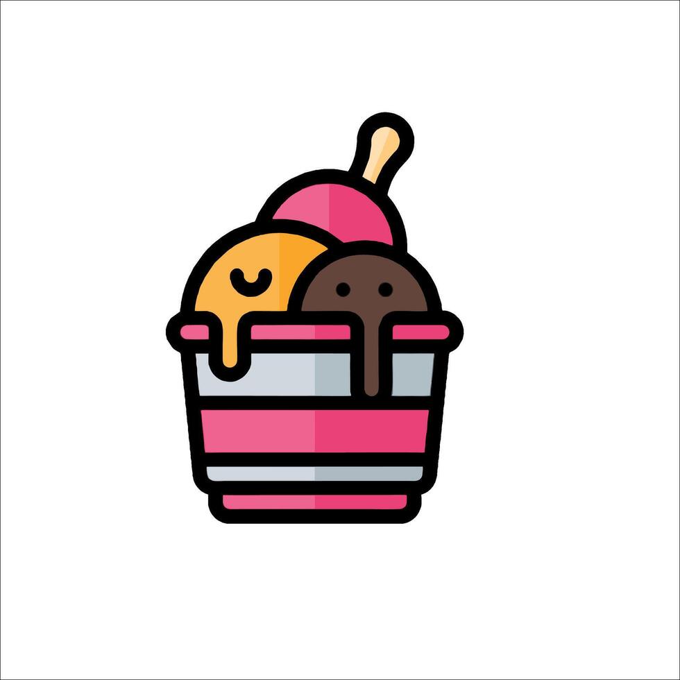 Ice cream logo design vector