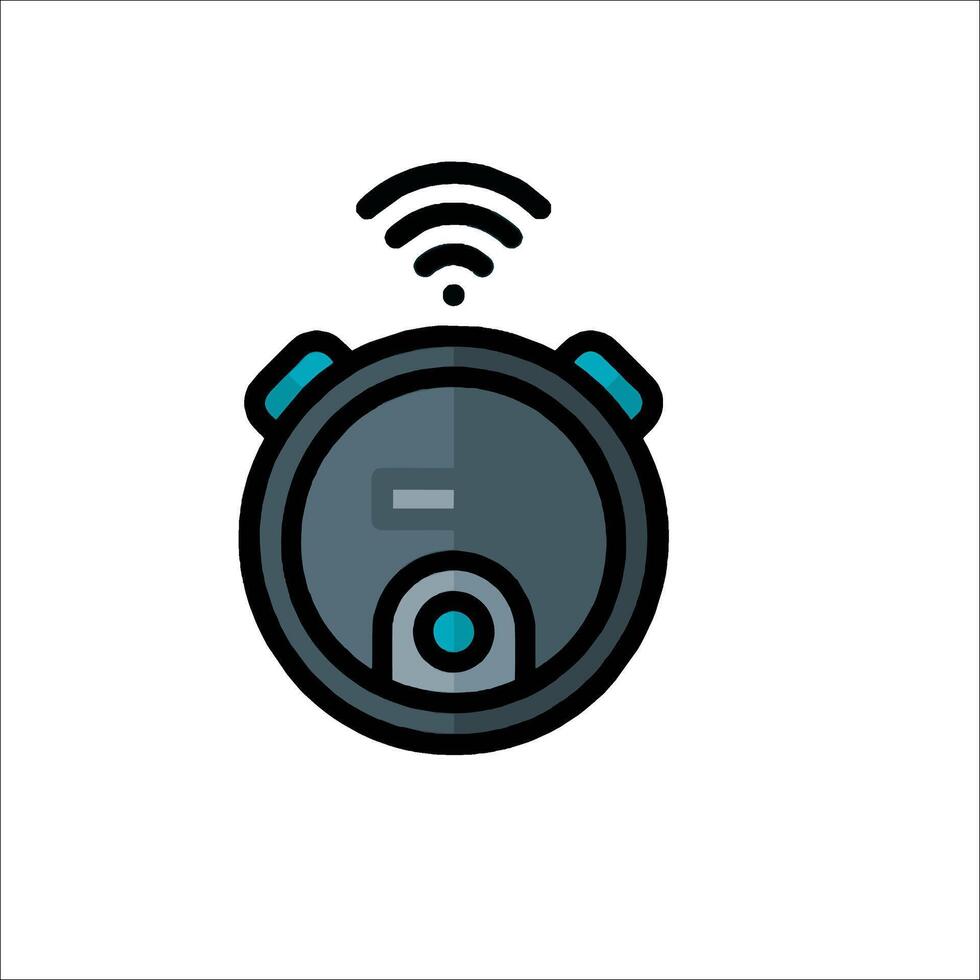 A clock with wifi icon on it vector