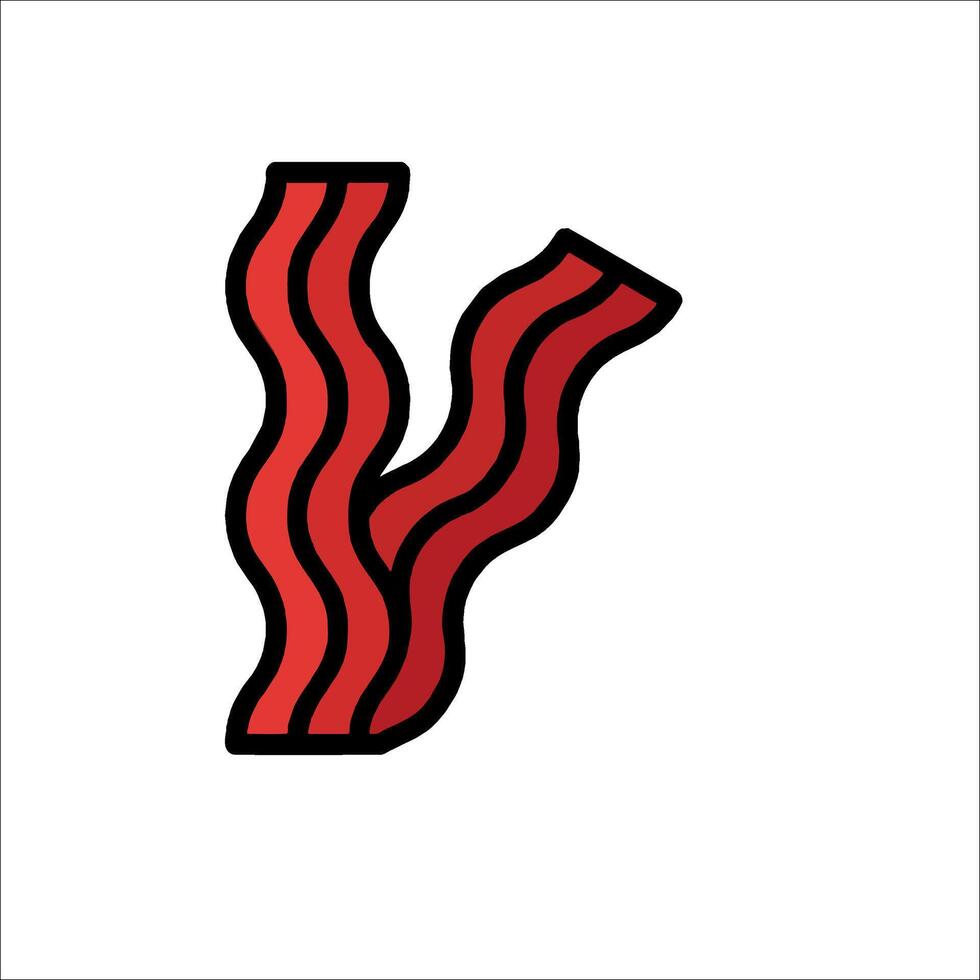 bacon icon illustration vector