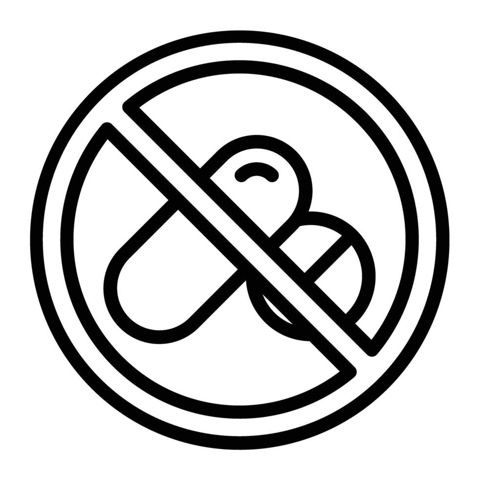 No Drugs Icon Design vector