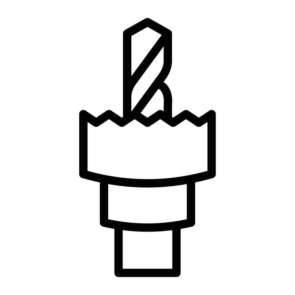 Hole Saw Icon Design vector