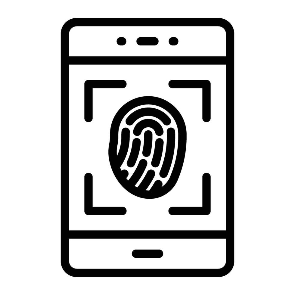 Biometric Security Icon Design vector