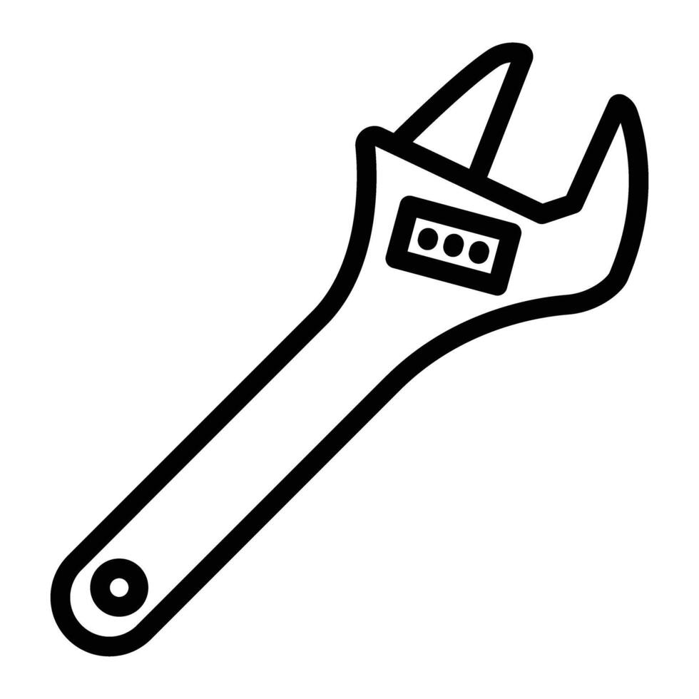 Adjustable Wrench Icon Design vector