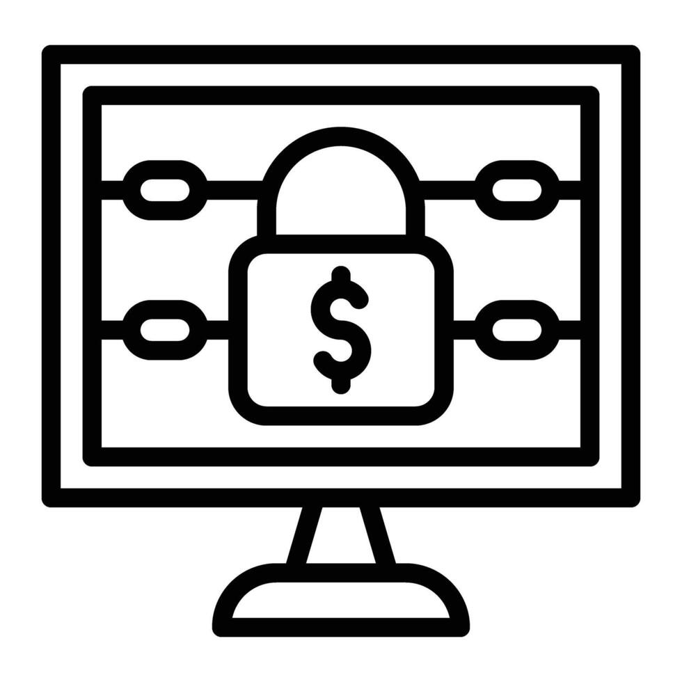 Ransomware Icon Design vector