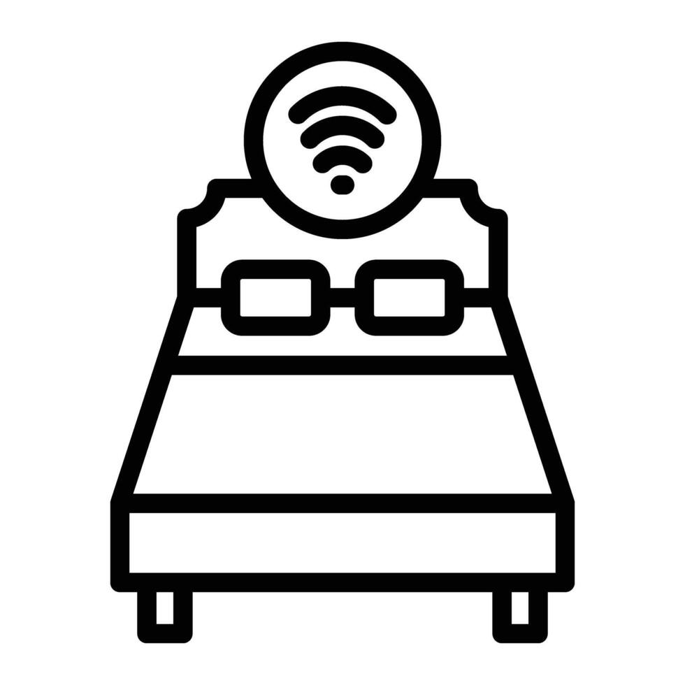 Smart Bed Icon Design vector