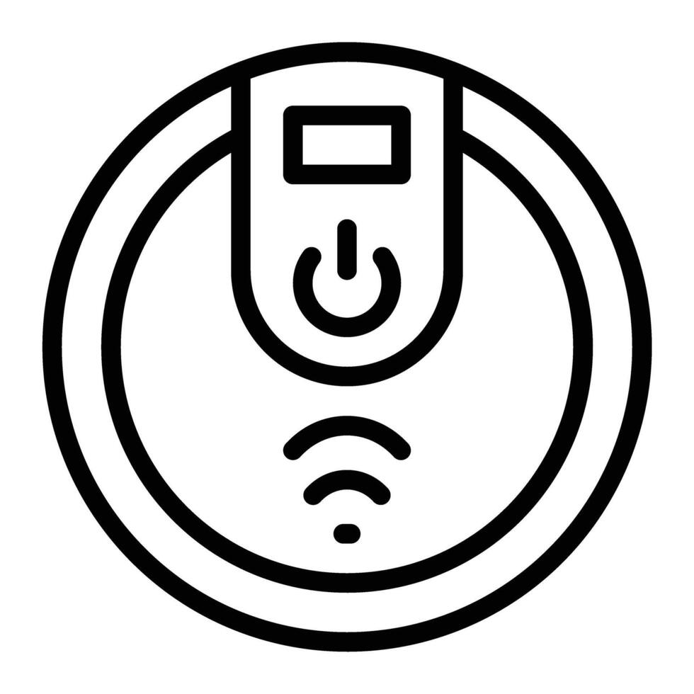 Smart Vacuum Cleaner Icon Design vector