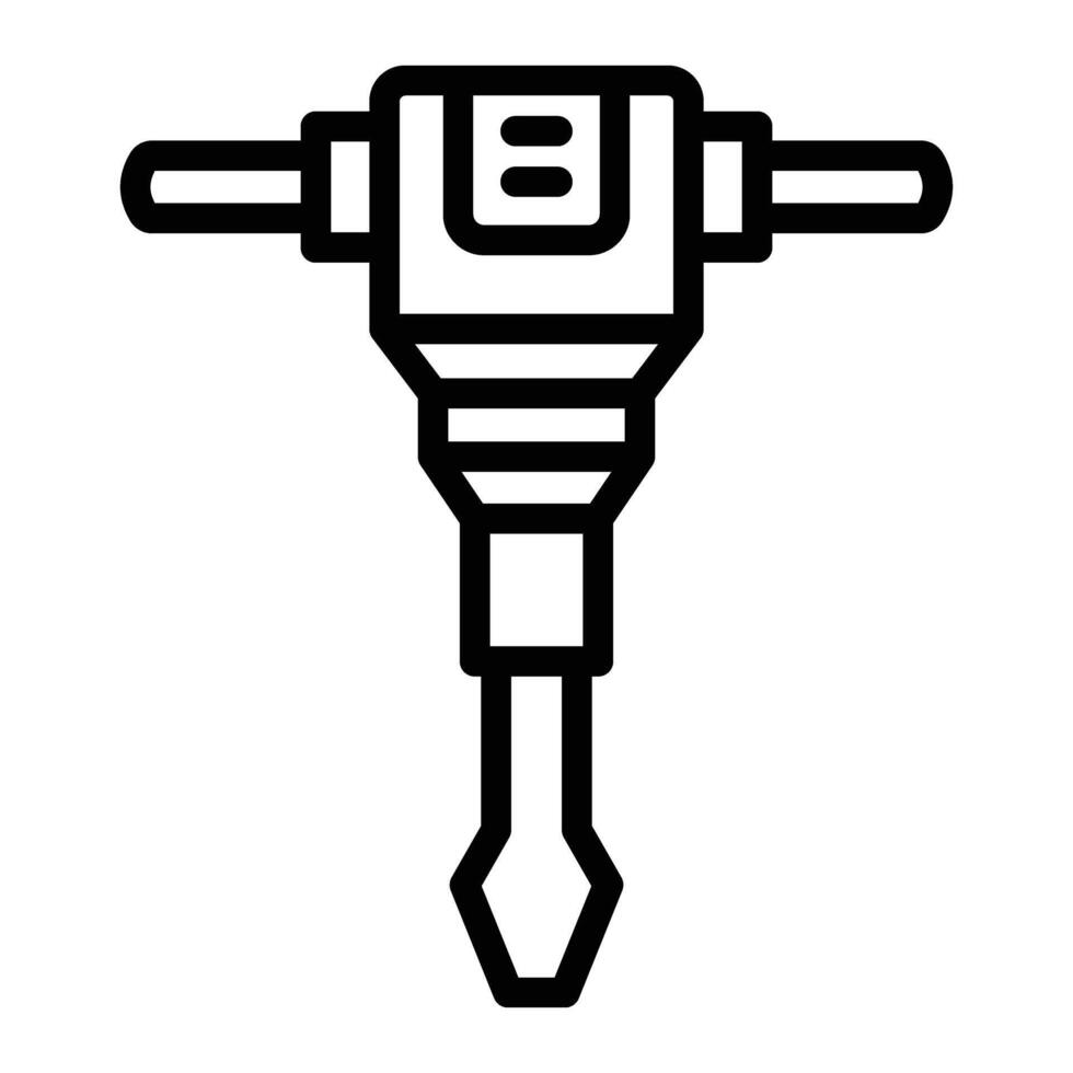 Jack Hammer Icon Design vector