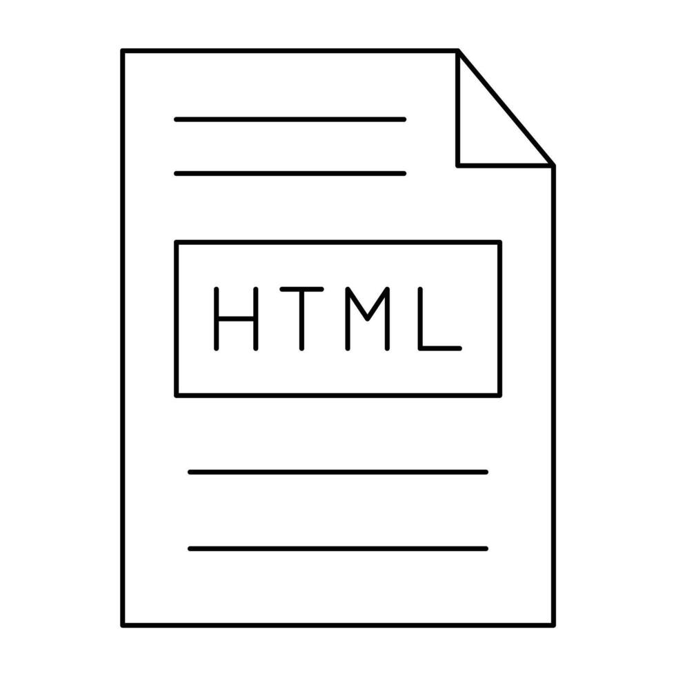 HTML file Icon Design vector