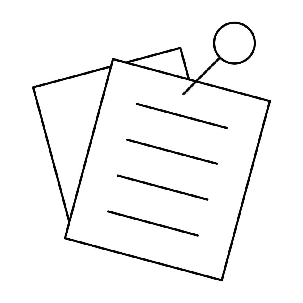 Pinned Notes Icon Design vector