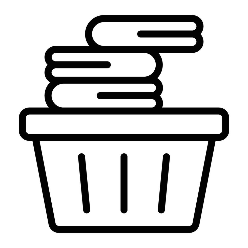Laundry Basket Icon Design vector