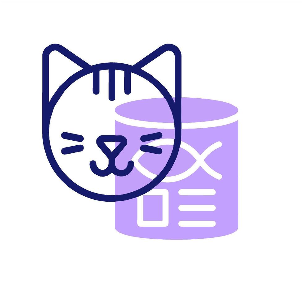 A cat is looking at a file icon vector