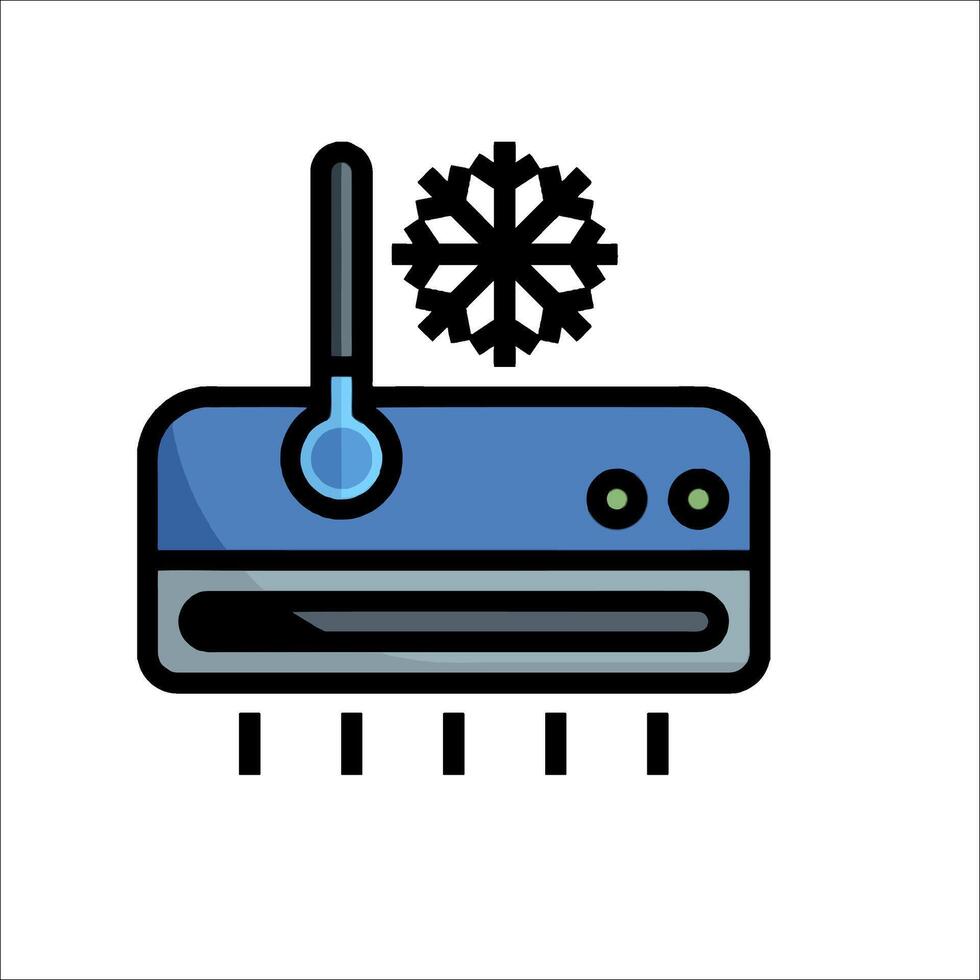 A vacuum cleaner with a snowflake on it vector