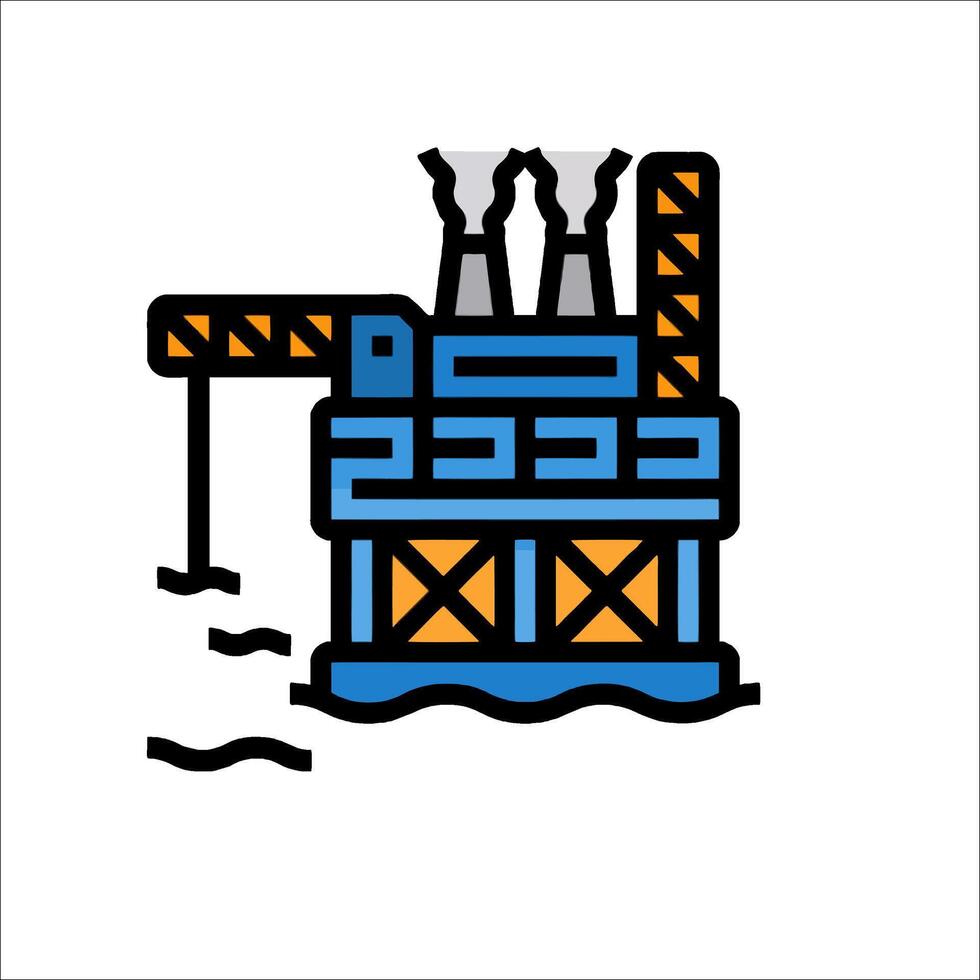 Oil rig icon illustration vector