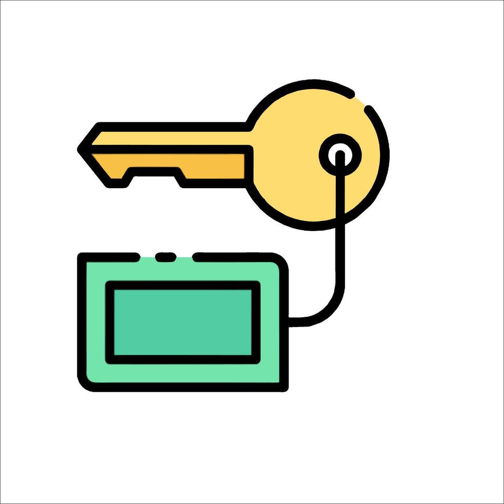 Key and key icon illustration vector