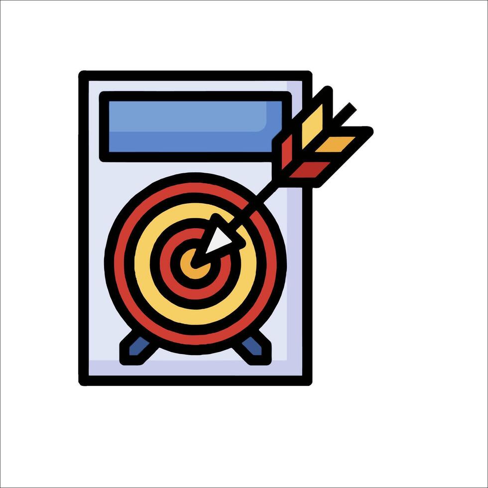 An arrow is hitting a target on a computer screen vector