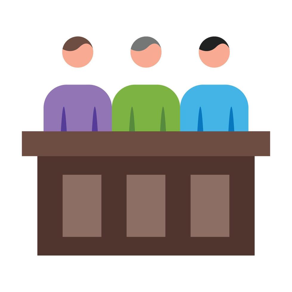 Panel of judges Icon Design vector