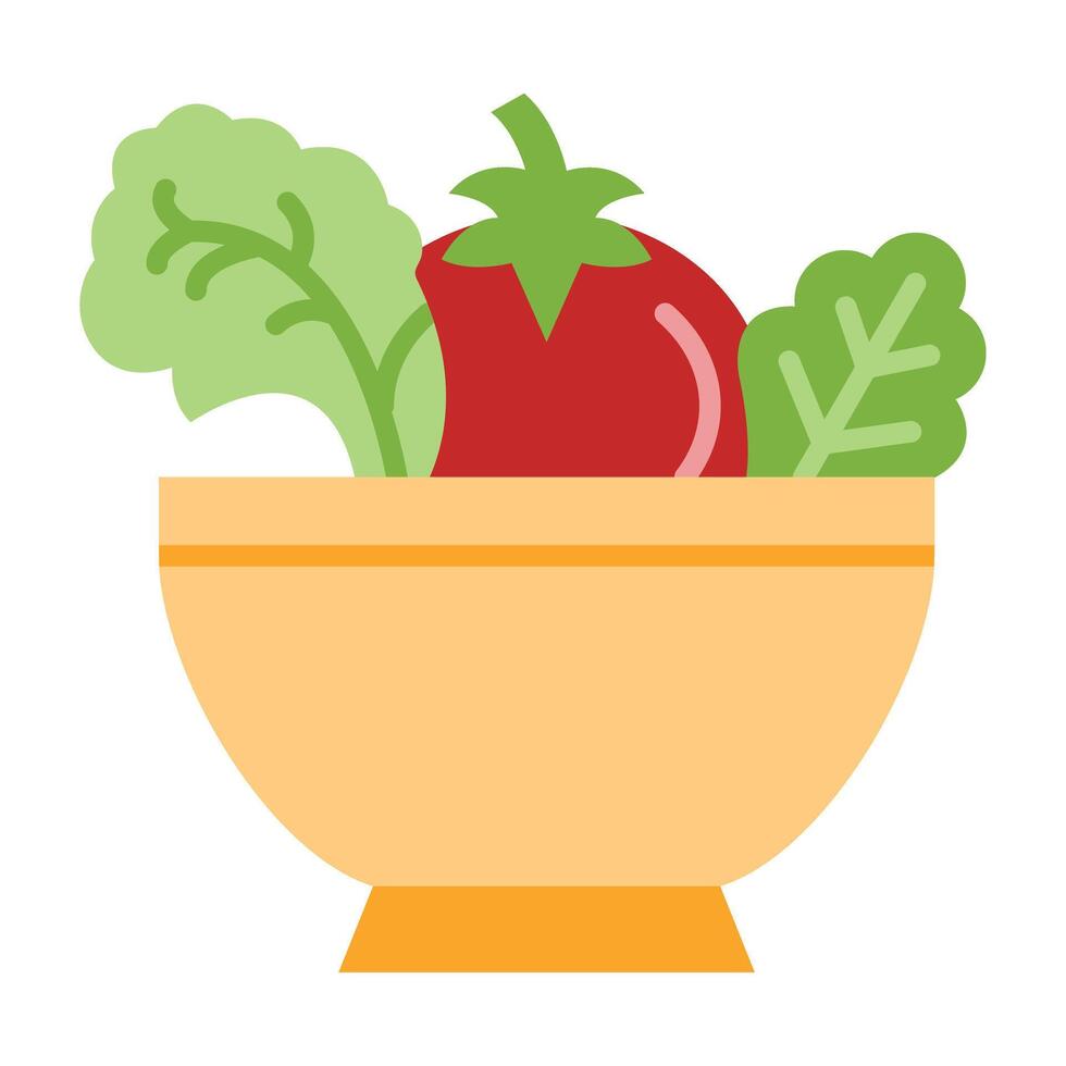 Salad Bowl Icon Design vector