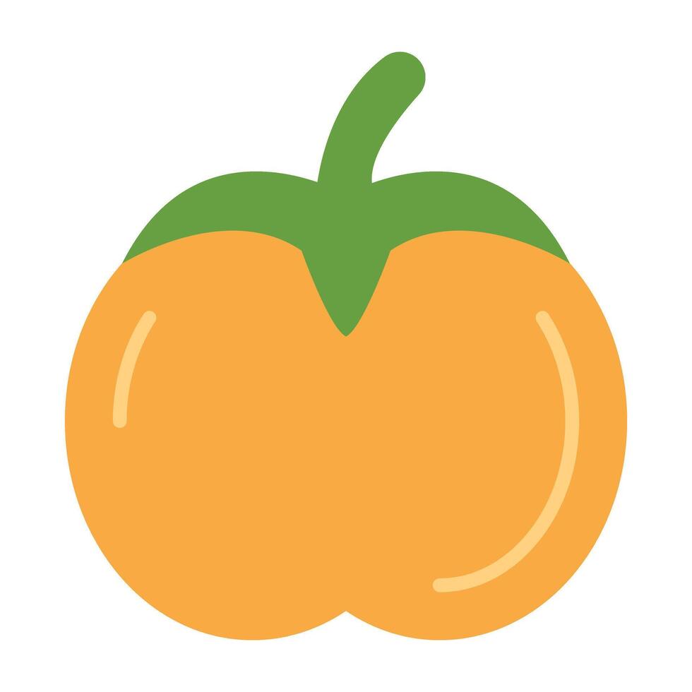 Persimmon Icon Design vector