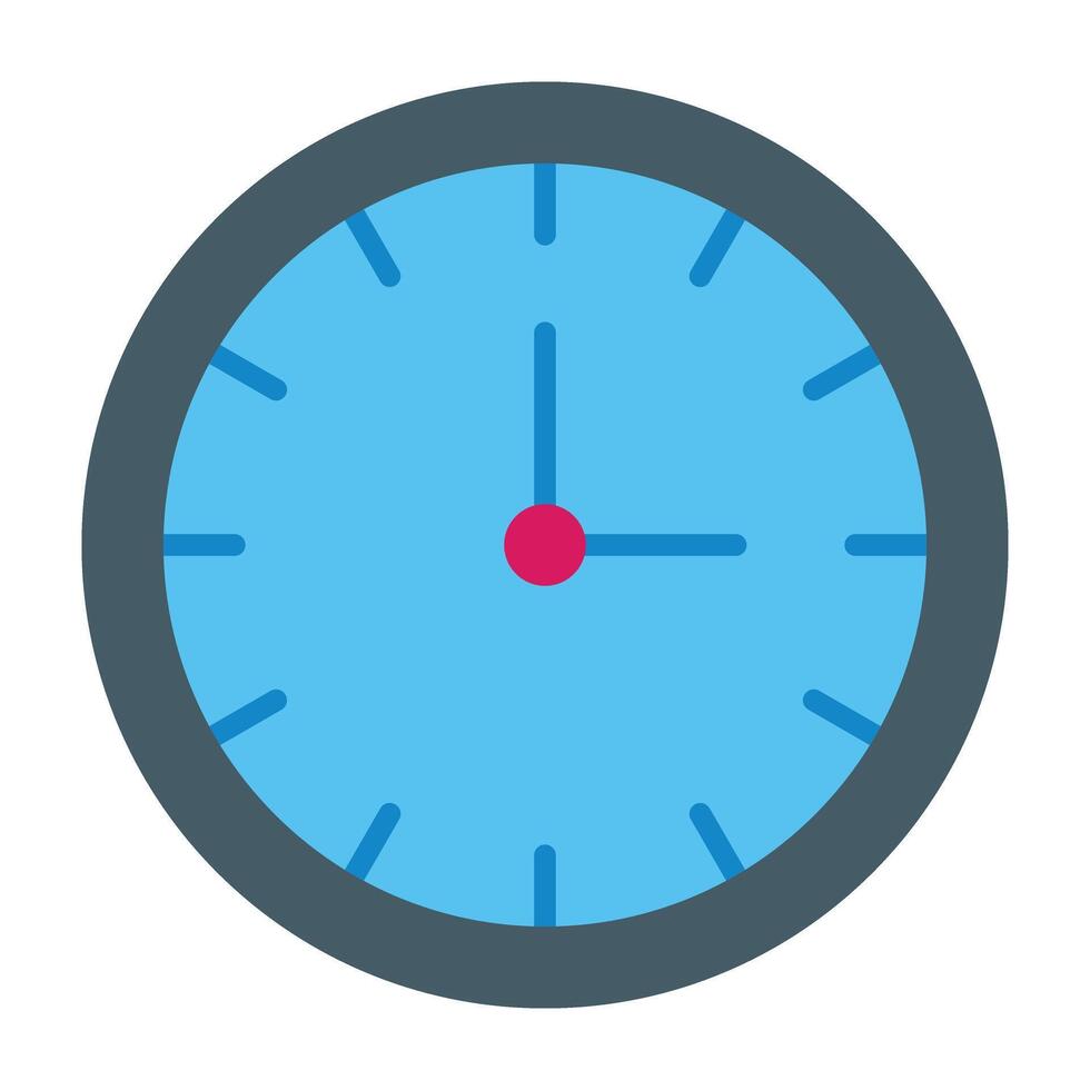 Round Clock Icon Design vector