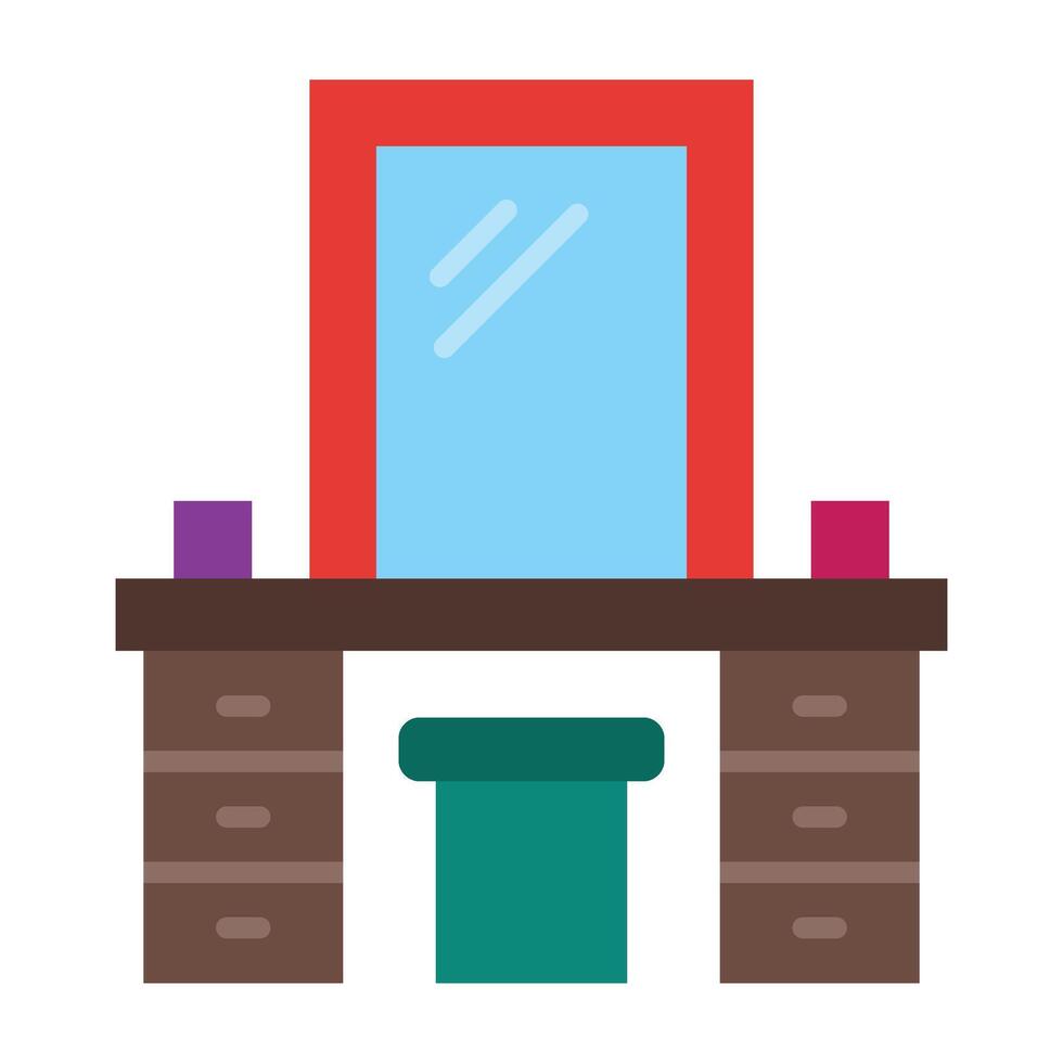 Dressing Table Icon Design vector