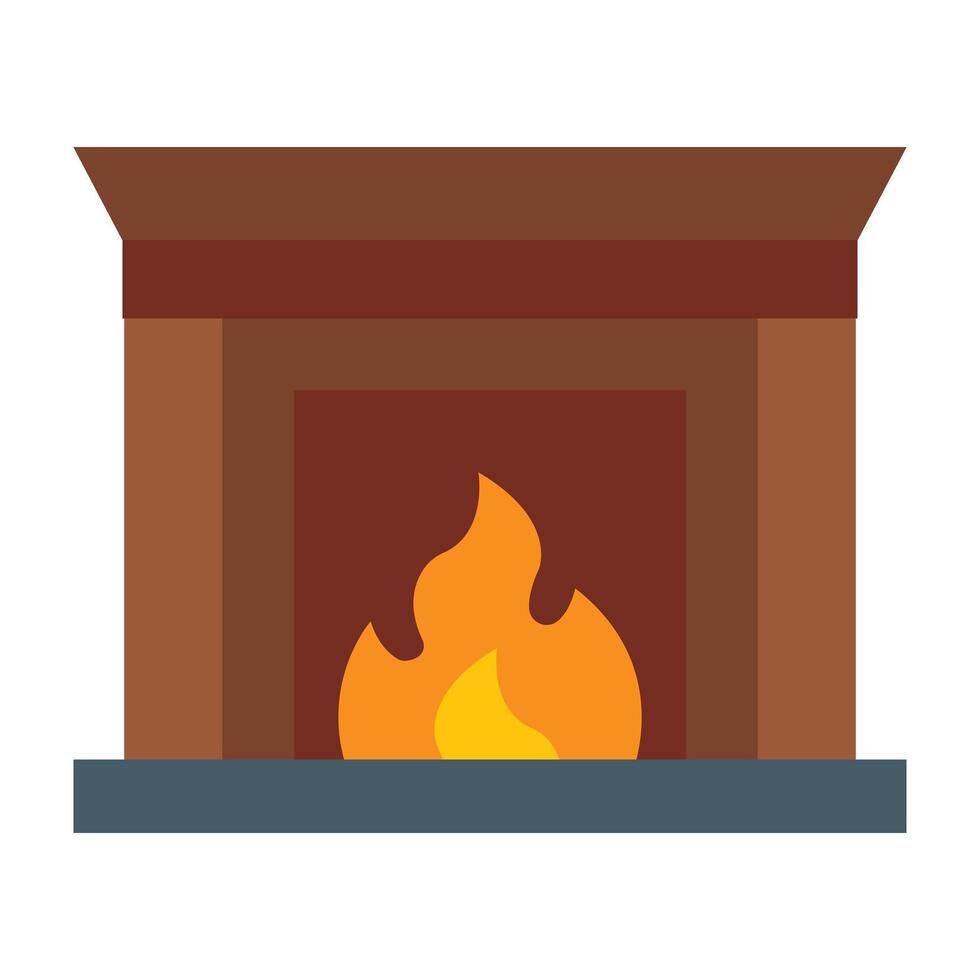Fireplace Icon Design vector