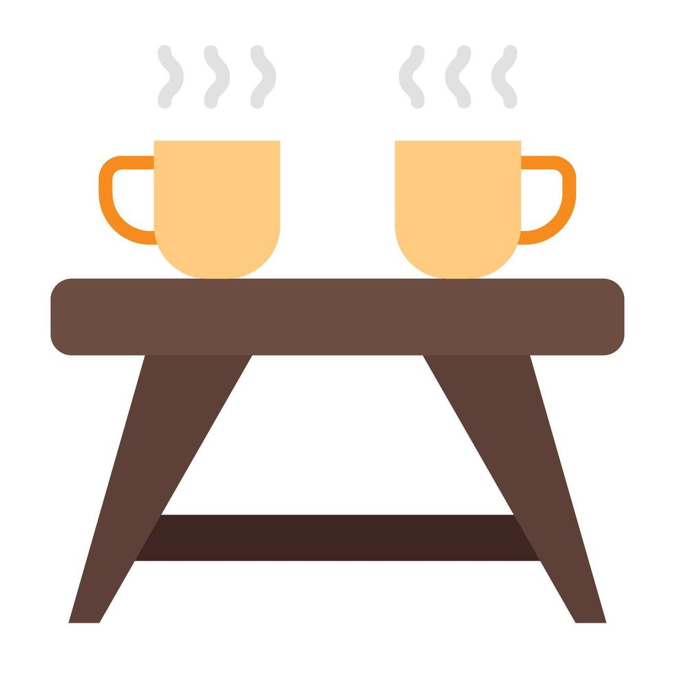 Coffee Table Icon Design vector