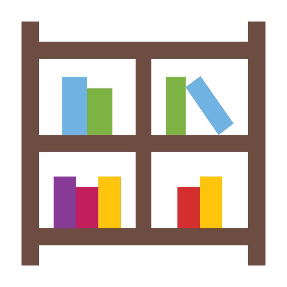 Book Shelves Icon Design vector