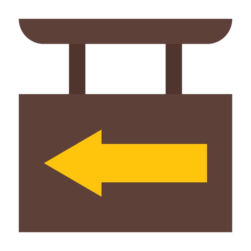 Signboard Left Icon Design vector