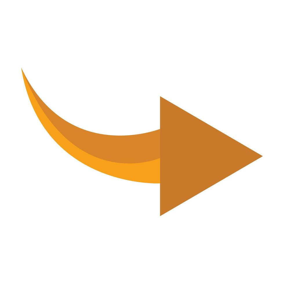 Curved Right Icon Design vector