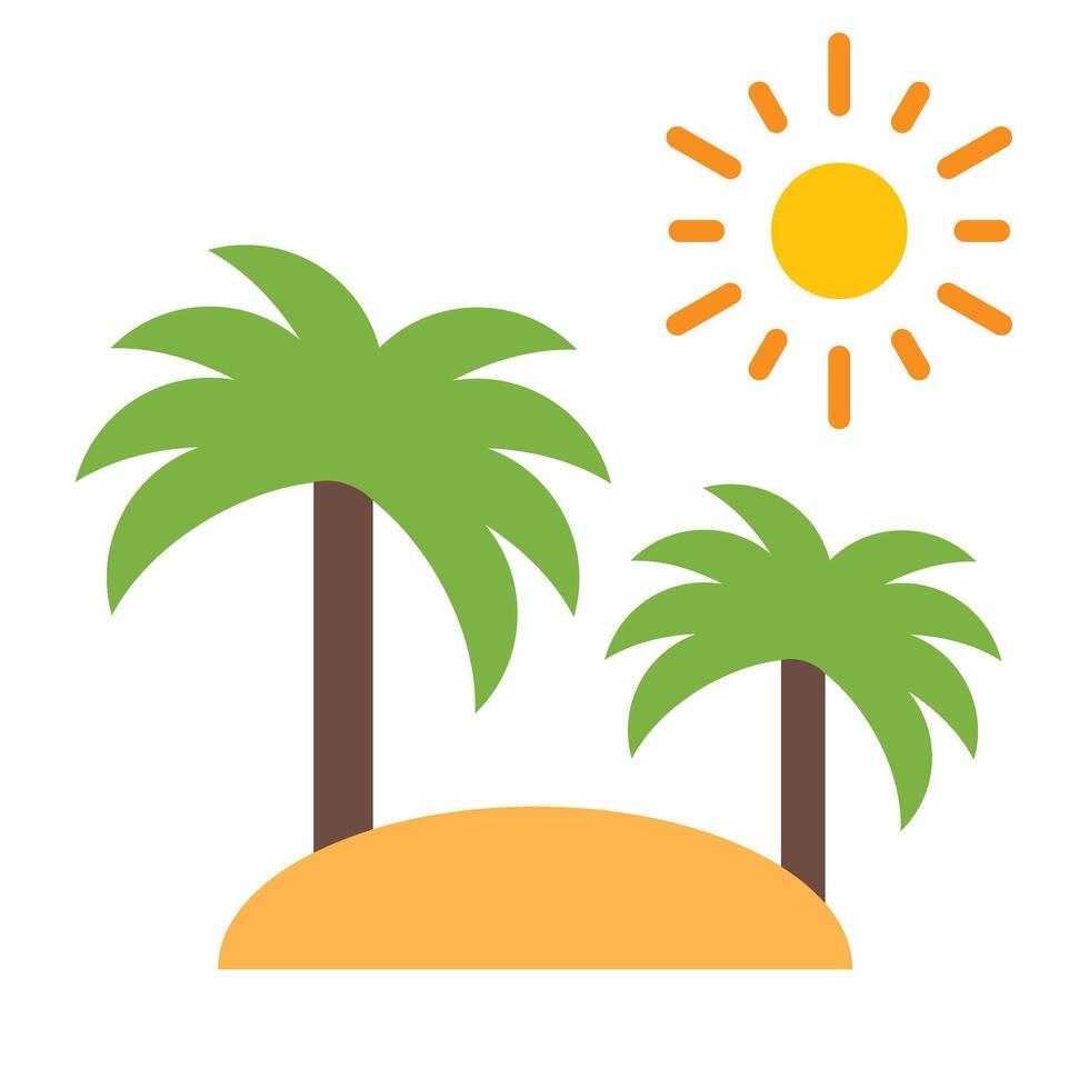 Beach Icon Design vector