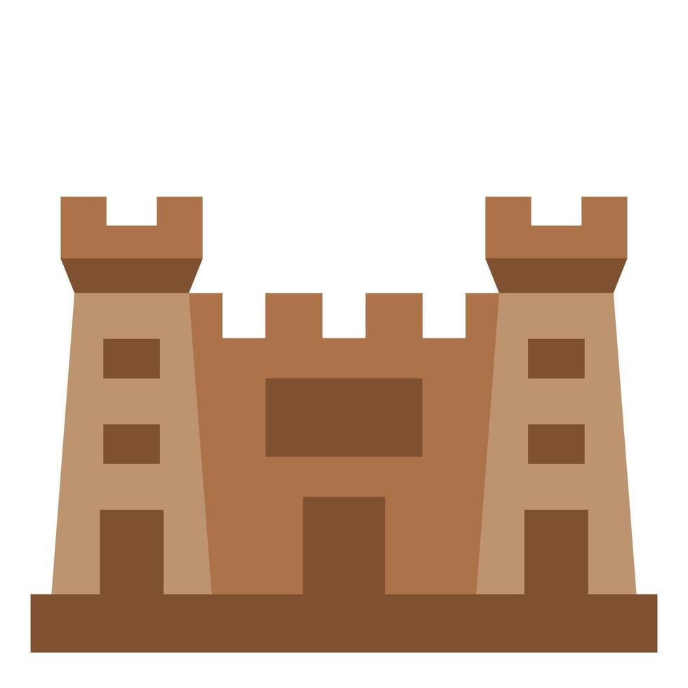 Sand Castle Icon Design vector