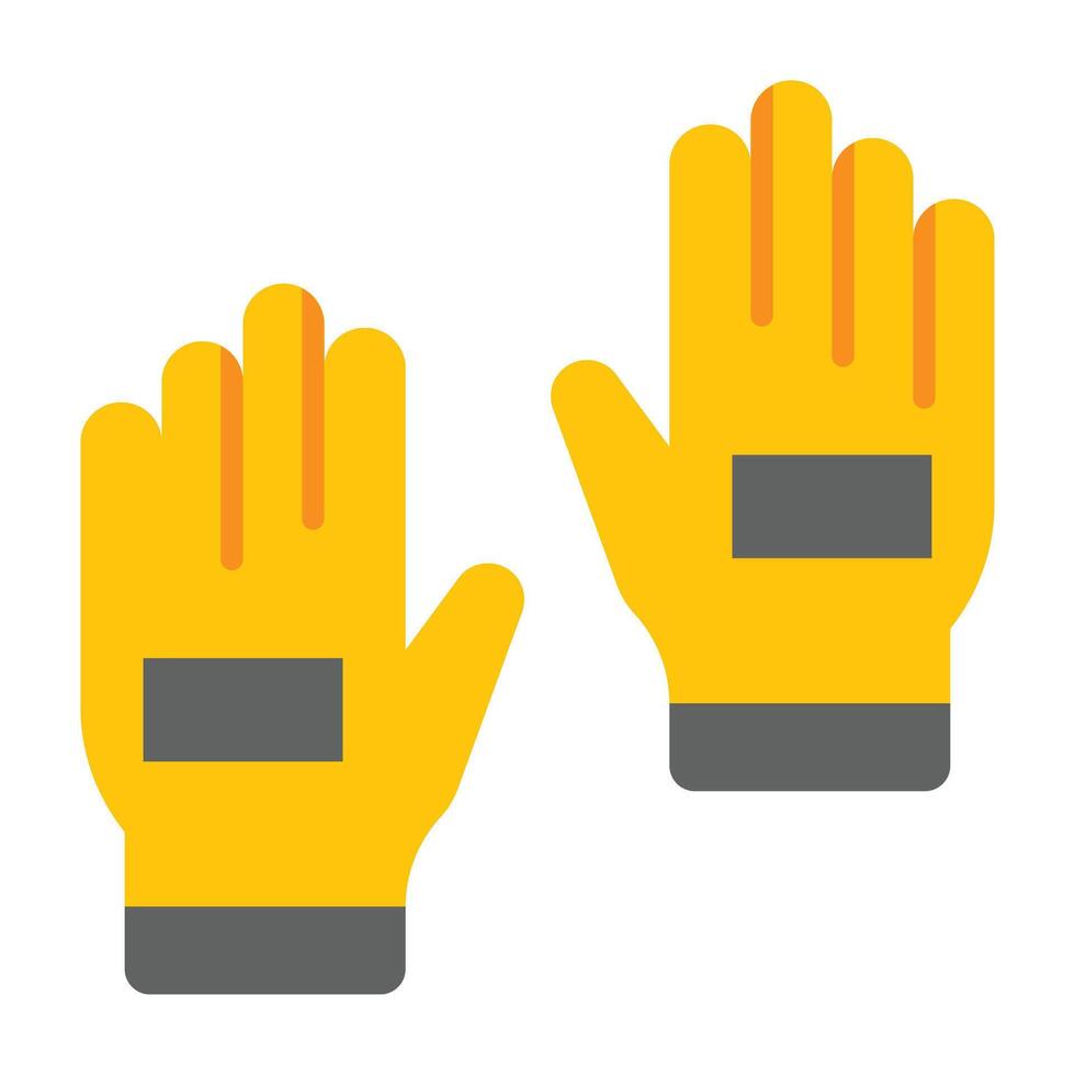 Protective Gloves Icon Design vector