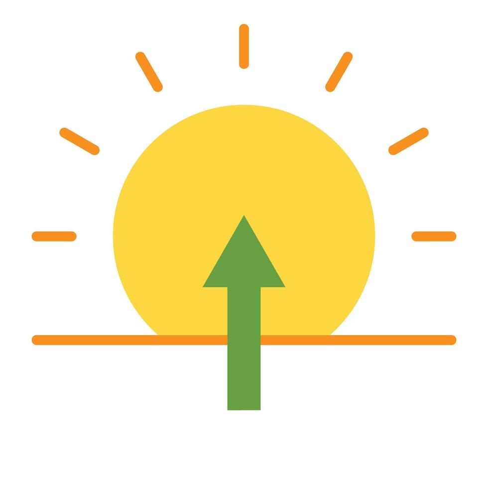 Sun Set Icon Design vector