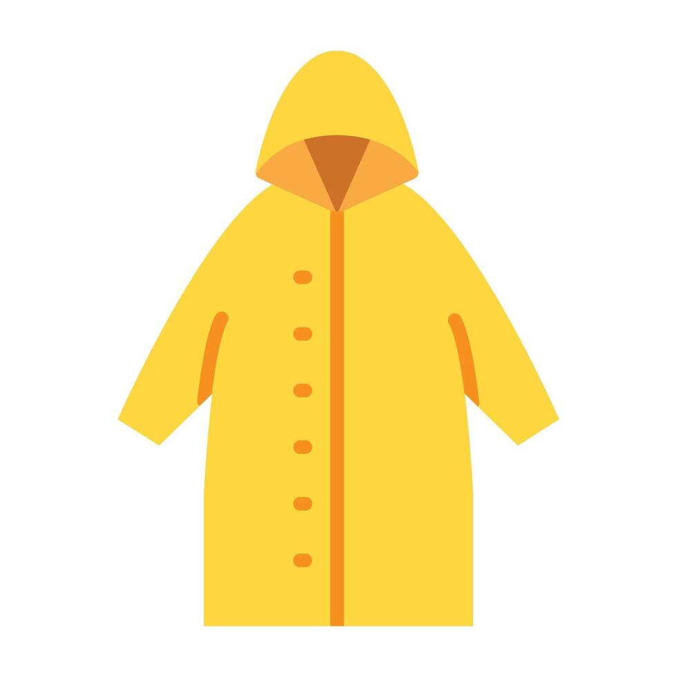 Rain Coat Icon Design vector