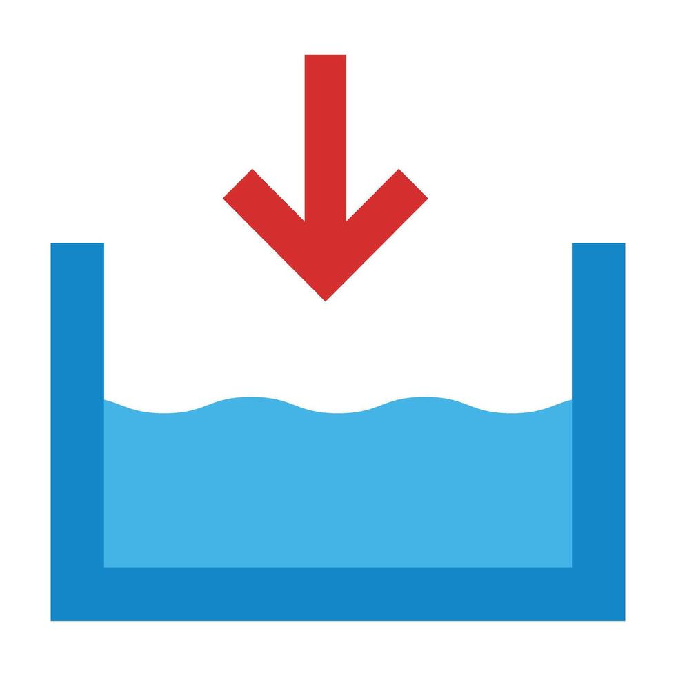 Below Sea Level Icon Design vector