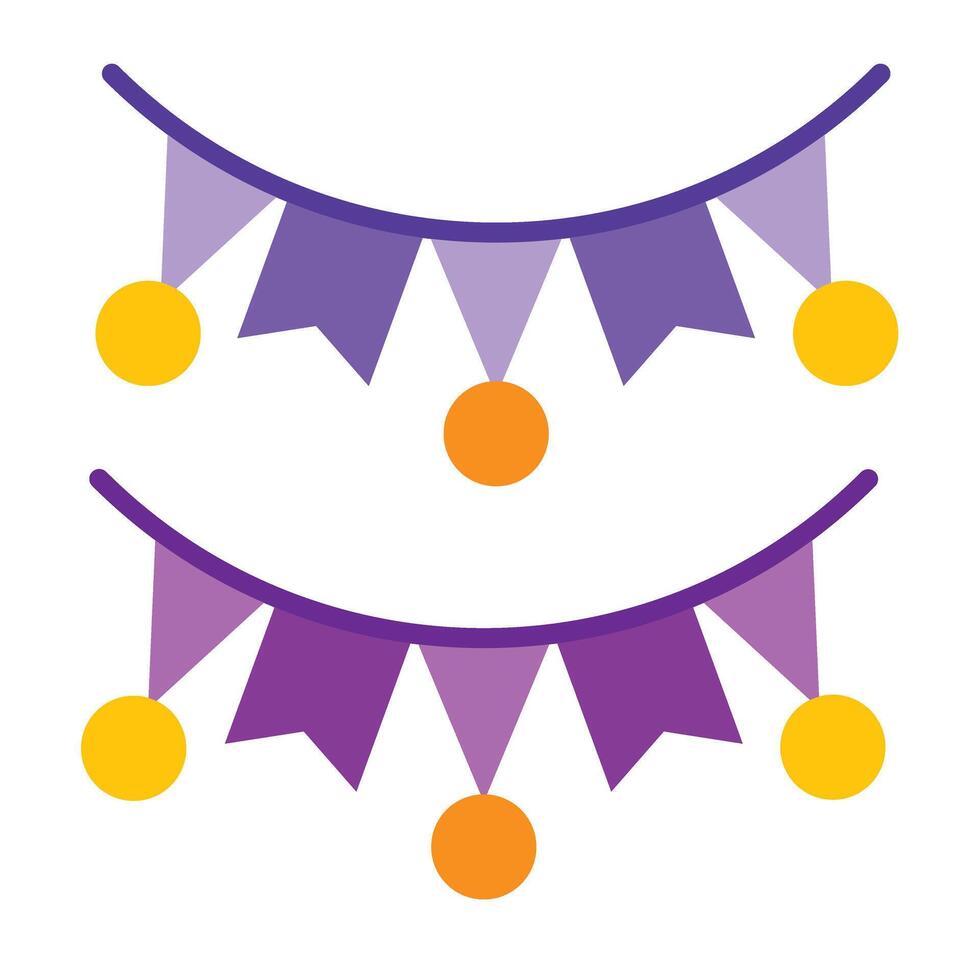 Bunting Icon Design vector