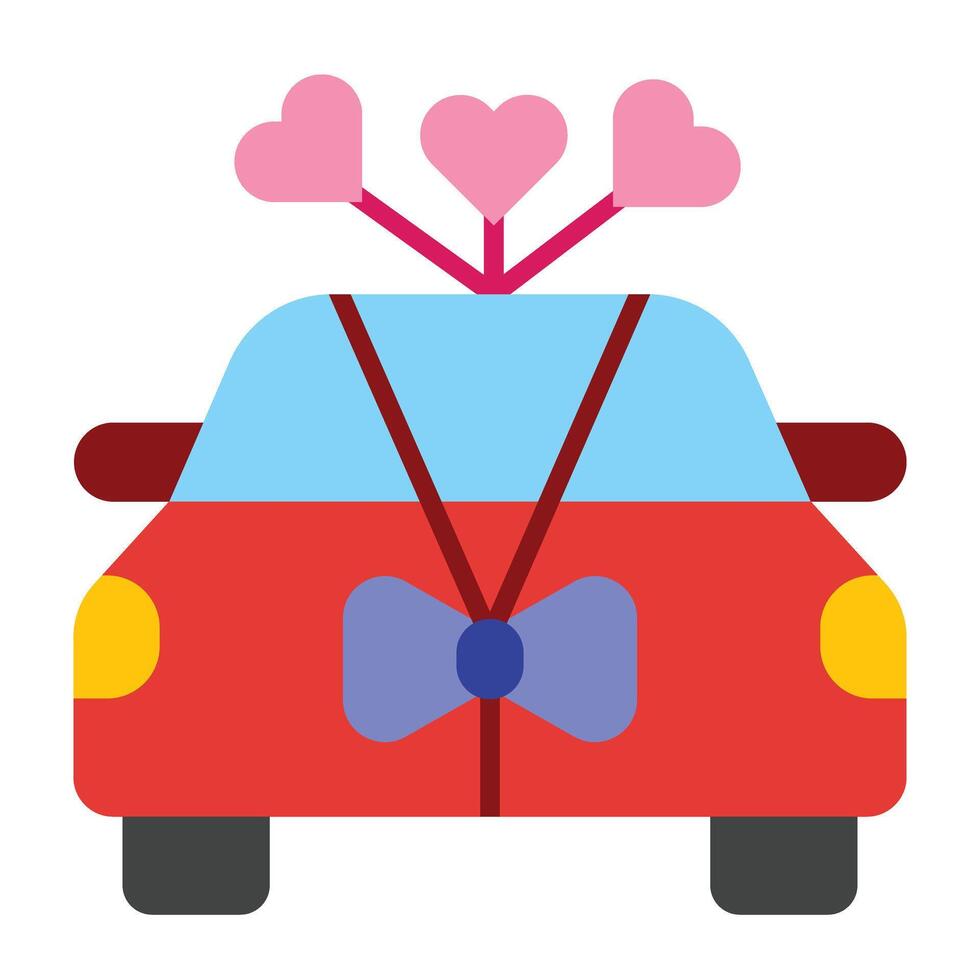 Wedding Car Icon Design vector