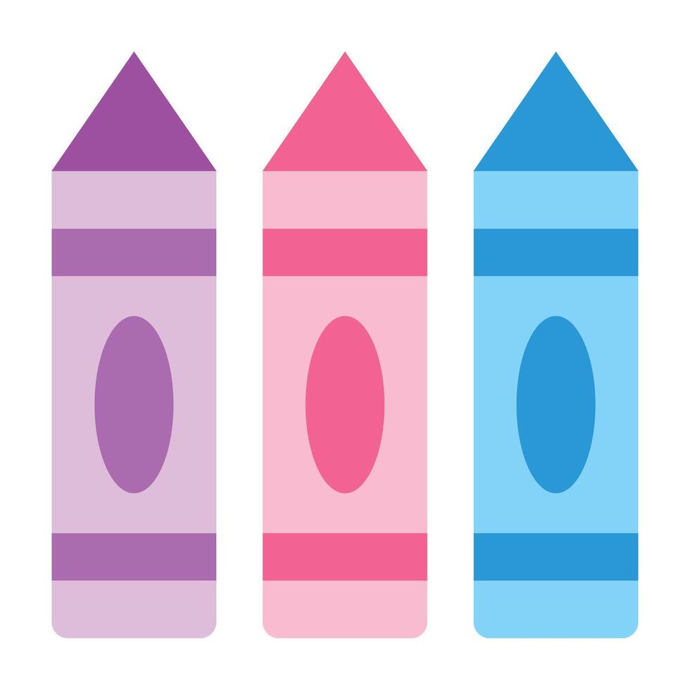 Crayons Icon Design vector