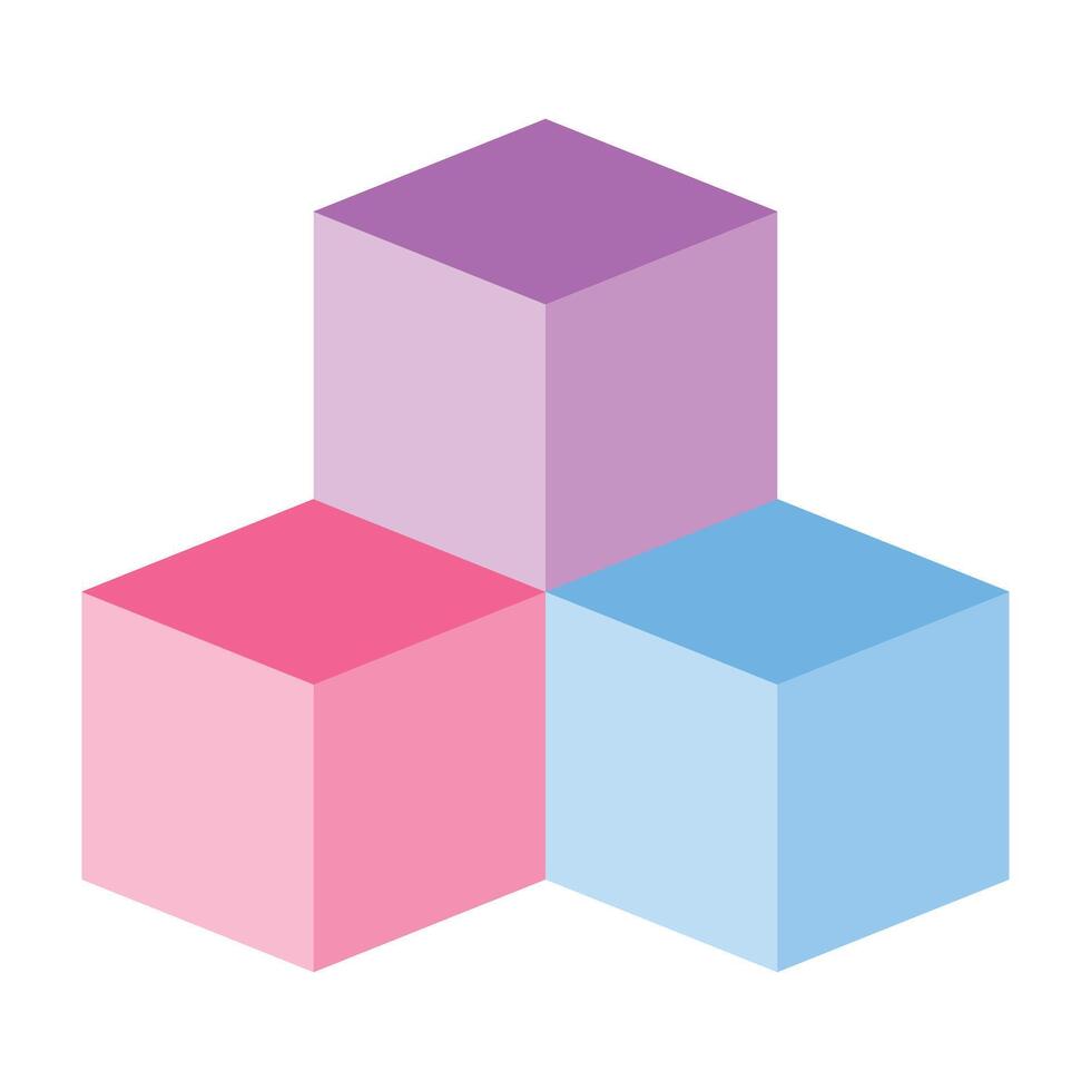 Blocks Icon Design vector