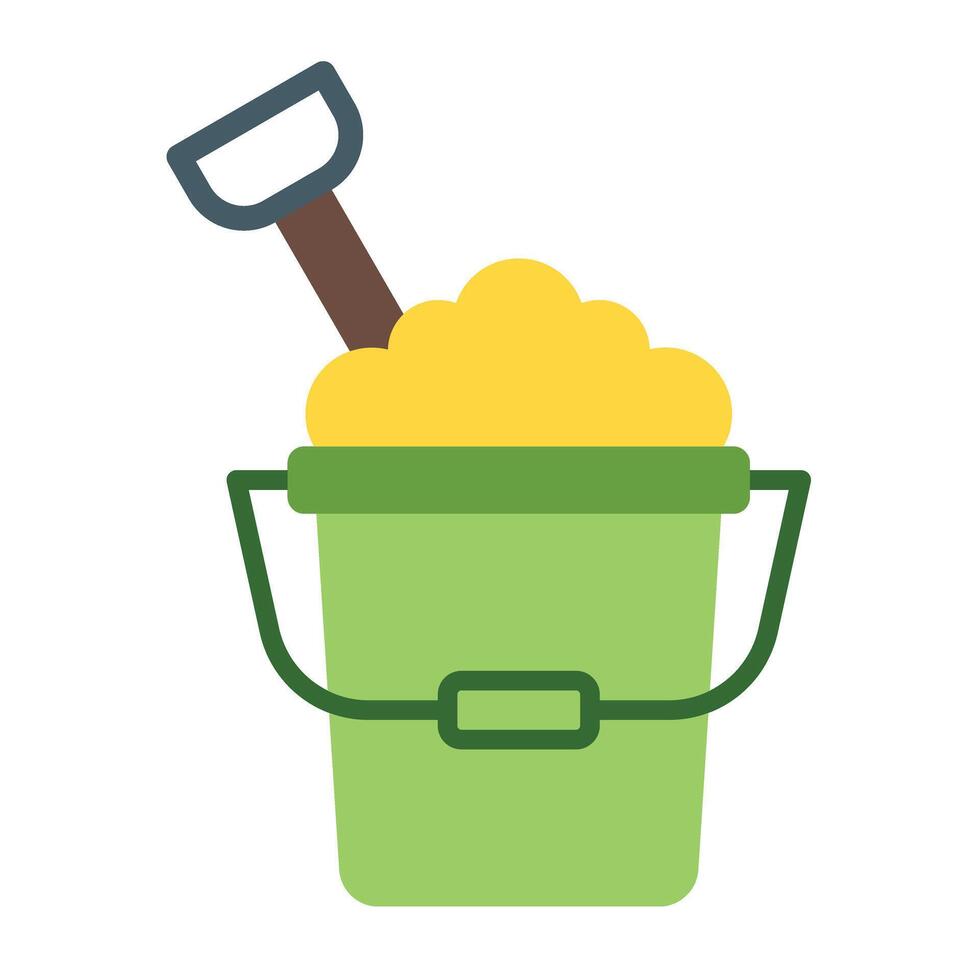 Sand Bucket Icon Design vector