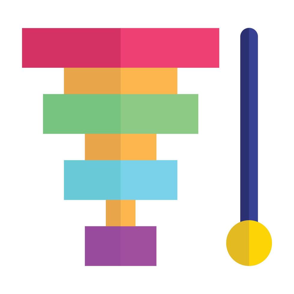 Xylophone Icon Design vector