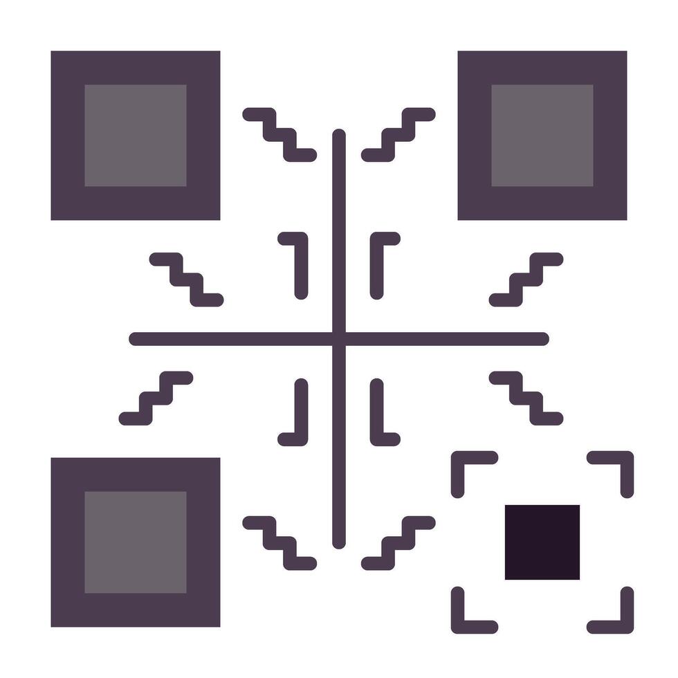QR Code Icon Design vector
