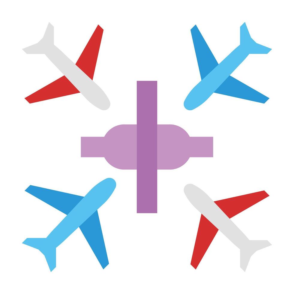 Airport Hub Icon Design vector